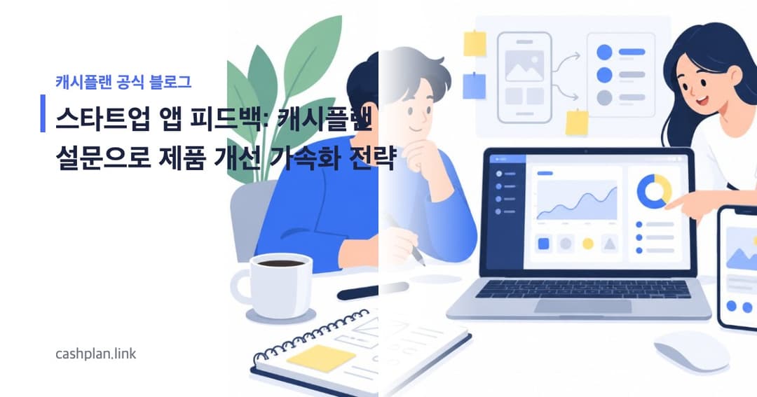 스타트업 앱, '버려지는 피드백'은 이제 그만! 캐시플랜 '유저 참여형 설문 미션'으로 제품 개선 가속화 (초보 가이드)