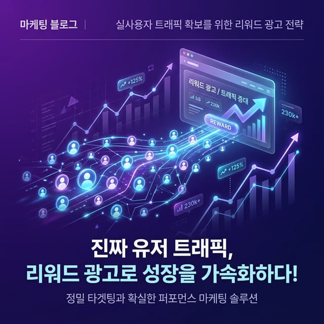 실유저 트래픽, 1건당 25원으로 만드는 리워드 광고의 비밀